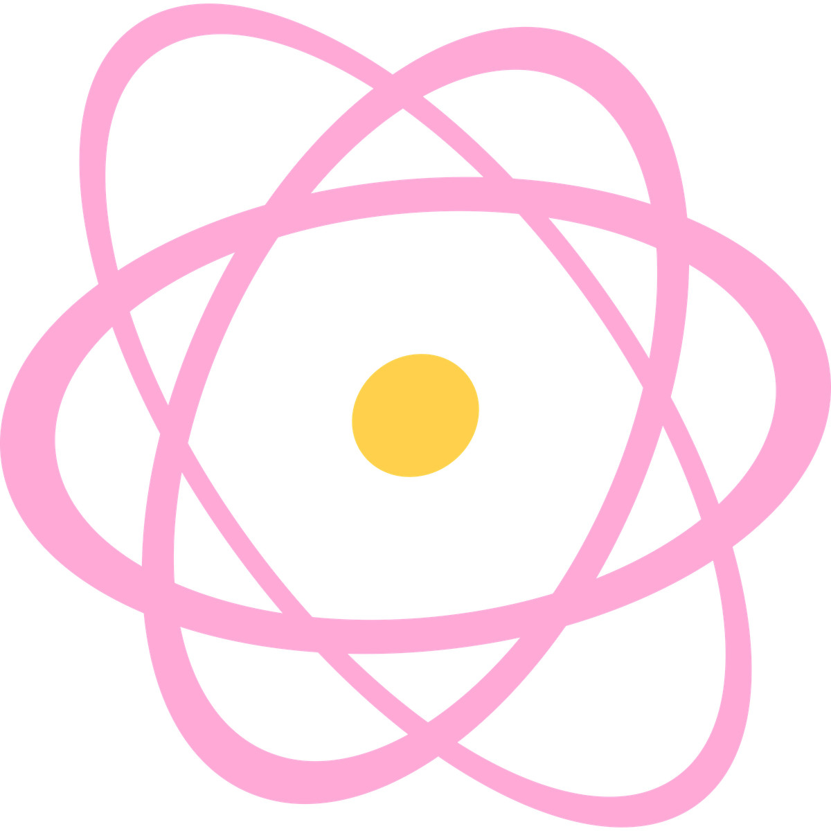 Bouncy スタイルの Pink atom のイラストをPNG、SVG形式でダウンロード