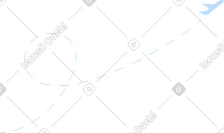 Dashed linear looping line PNG, SVG