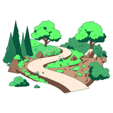 A path diverging into two, with one side lush and green, the other barren and rocky