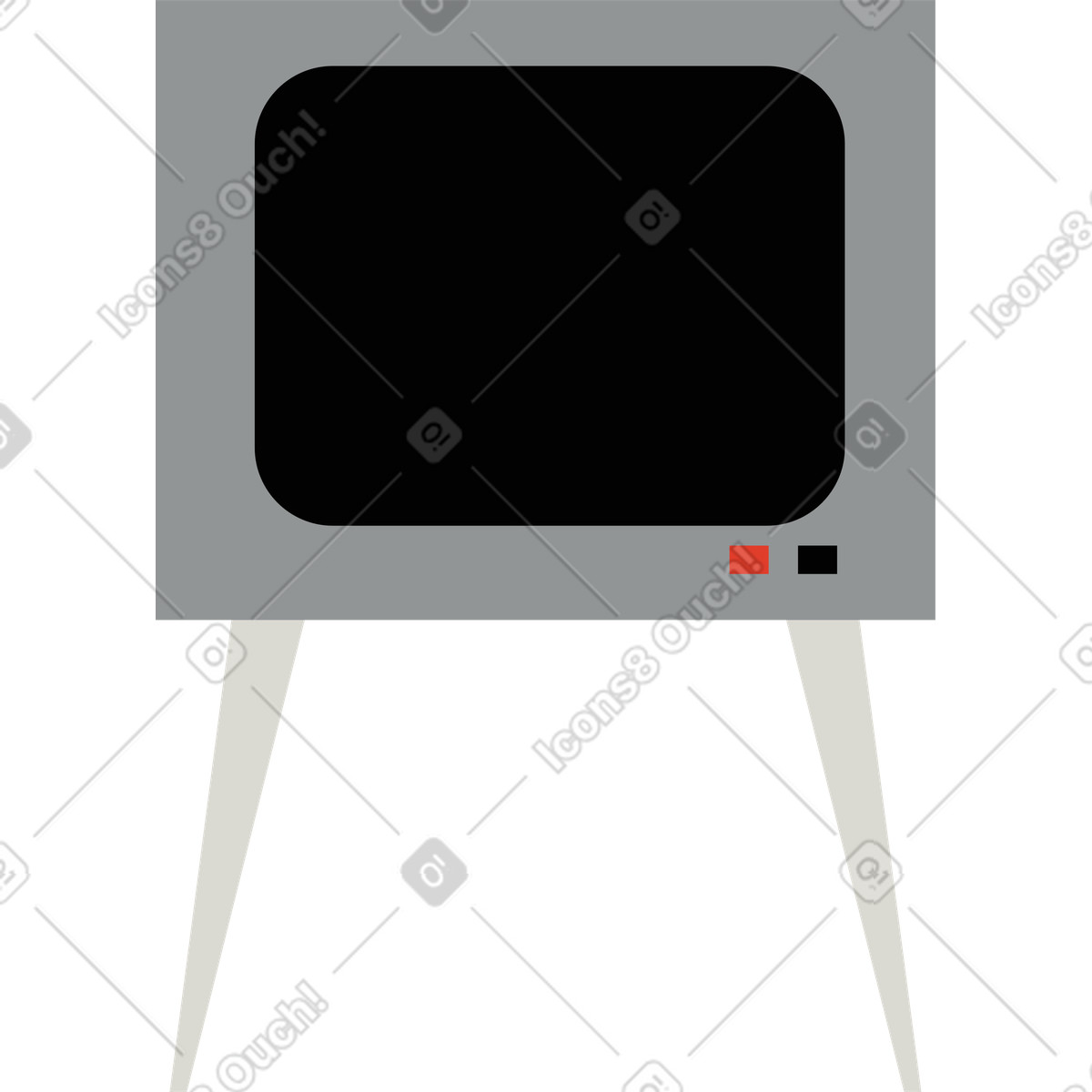 下载 Burgundy 风格的 电视 插画，支持 PNG、SVG 格式