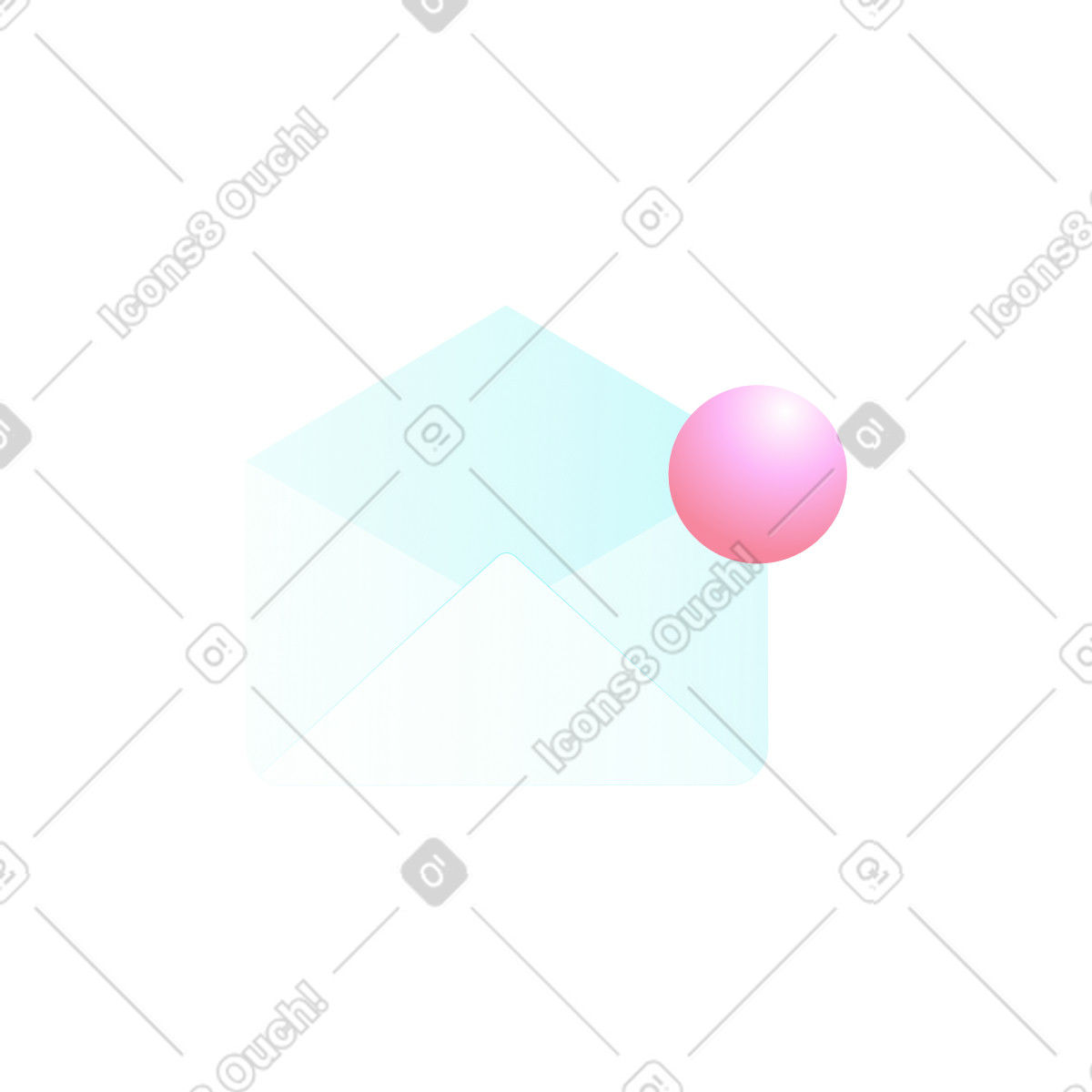 Post-Illustration im Chromed-Stil als Download in PNG, SVG