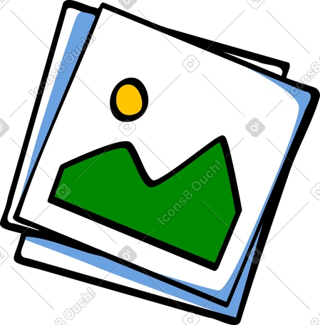 Stack of photos PNG, SVG