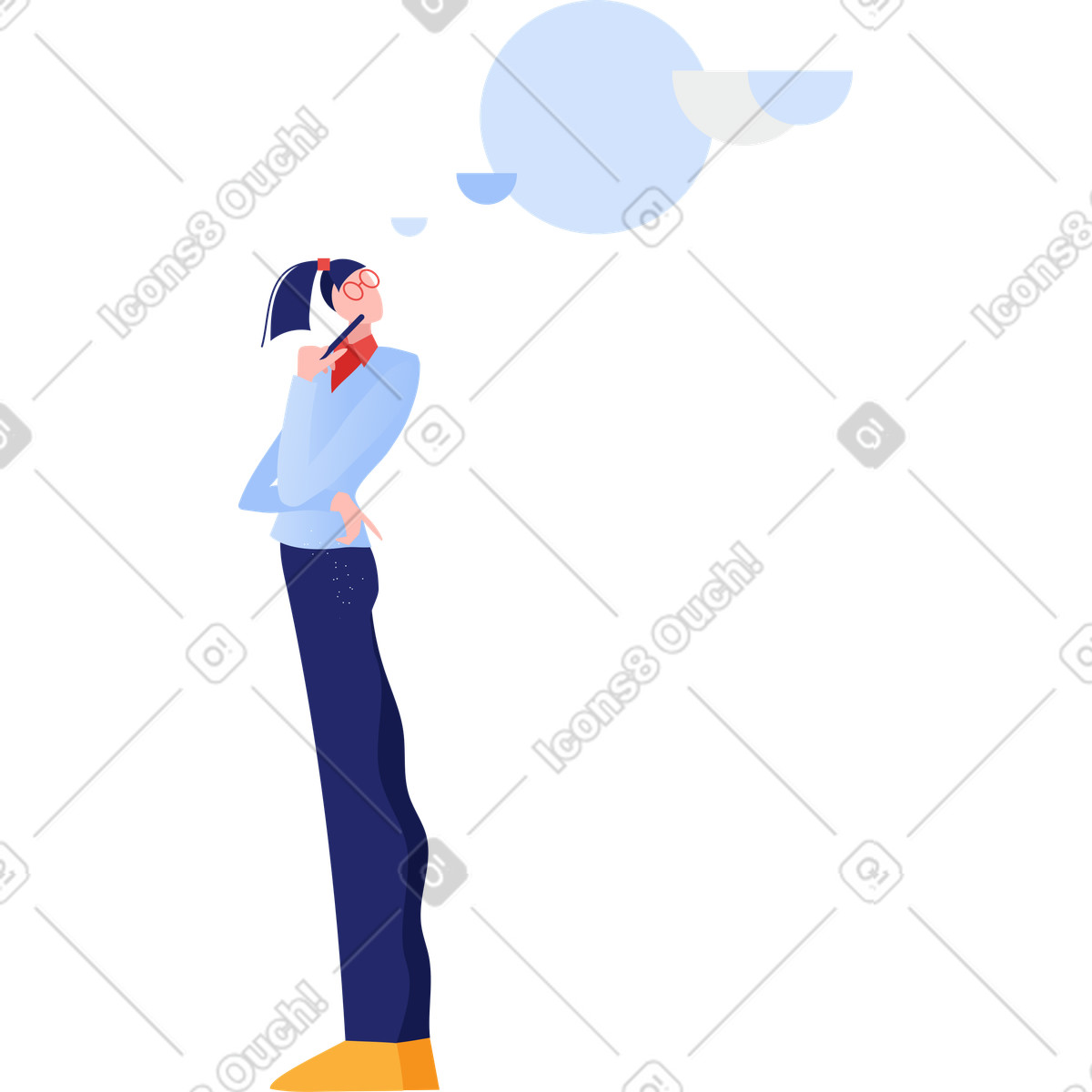 Clip スタイルの 考え のイラストをPNG、SVG形式でダウンロード