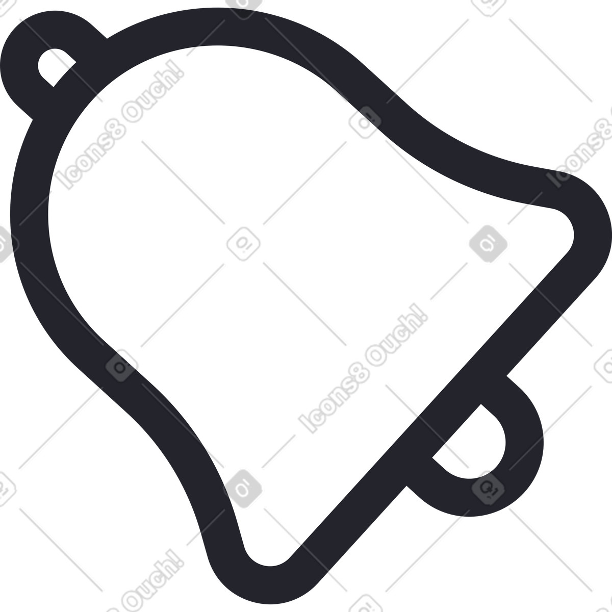 Piccola campana lineare illustrazione in stile Grapy scarica in PNG, SVG