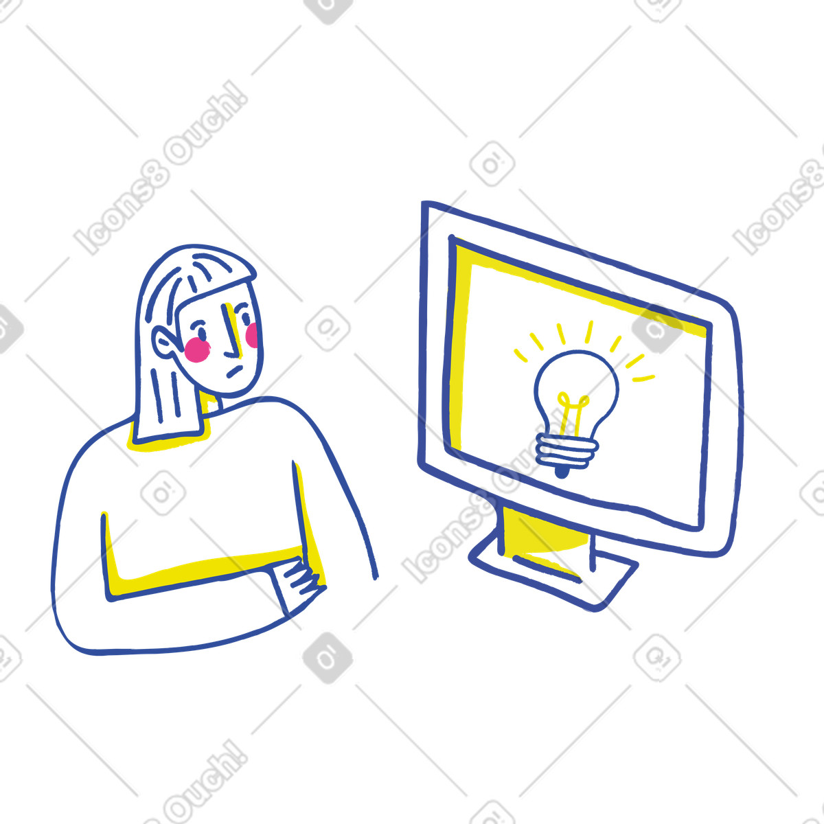 Nuova idea illustrazione in stile Lime scarica in PNG, SVG