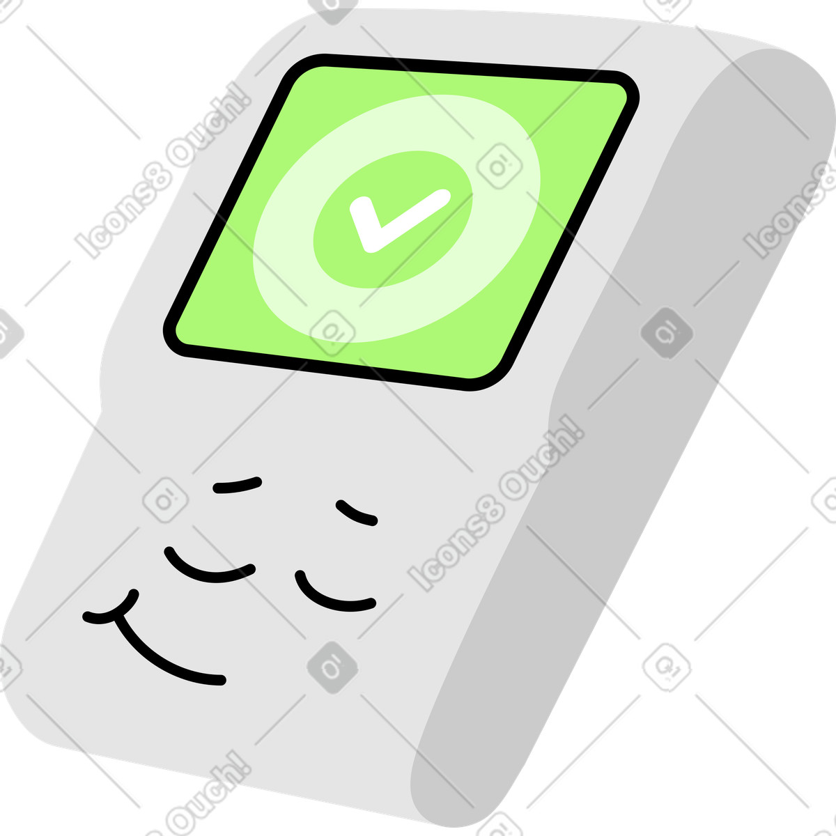 Ilustración Terminal de cabeza en estilo Giggle a descargar en PNG y SVG