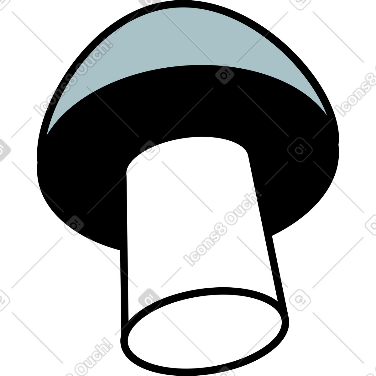 Illustration Champignon dans le style Isometric à télécharger aux formats PNG, SVG