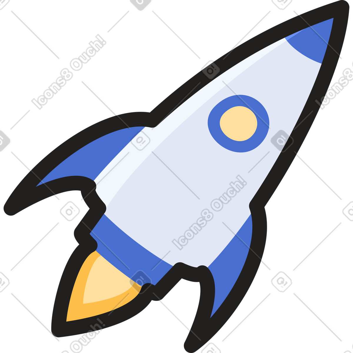 下载 Clipart 风格的 火箭 插画，支持 PNG、SVG 格式