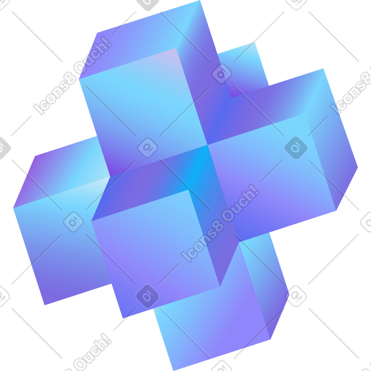 Digital architecture, scalable system core illustration in PNG, SVG
