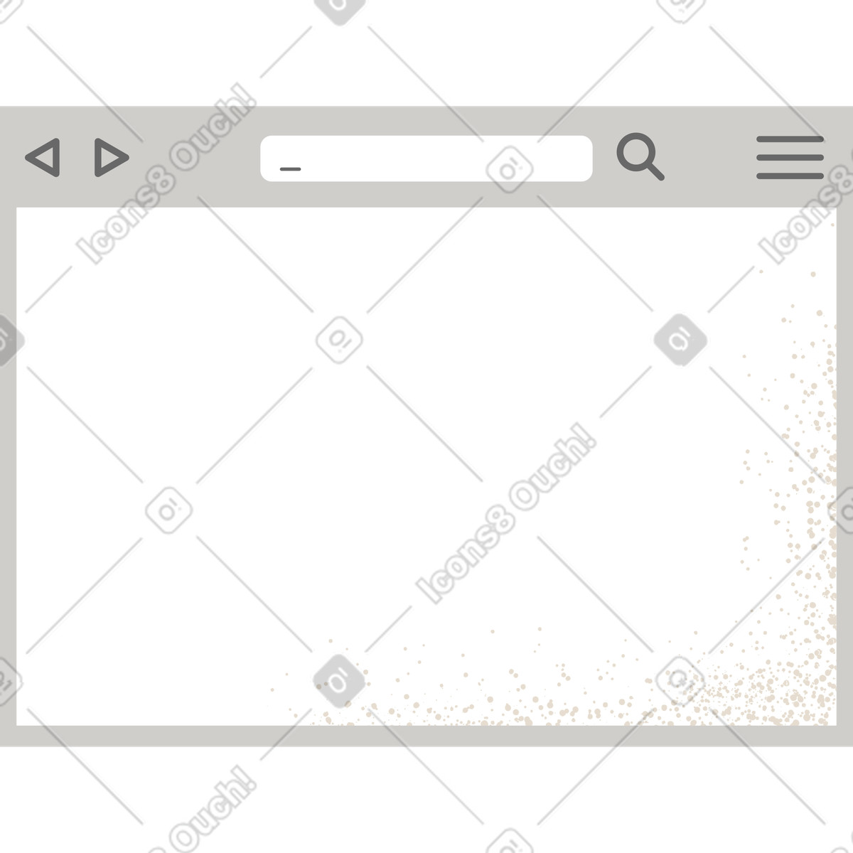 Browser window illustration in Pale style download in PNG, SVG