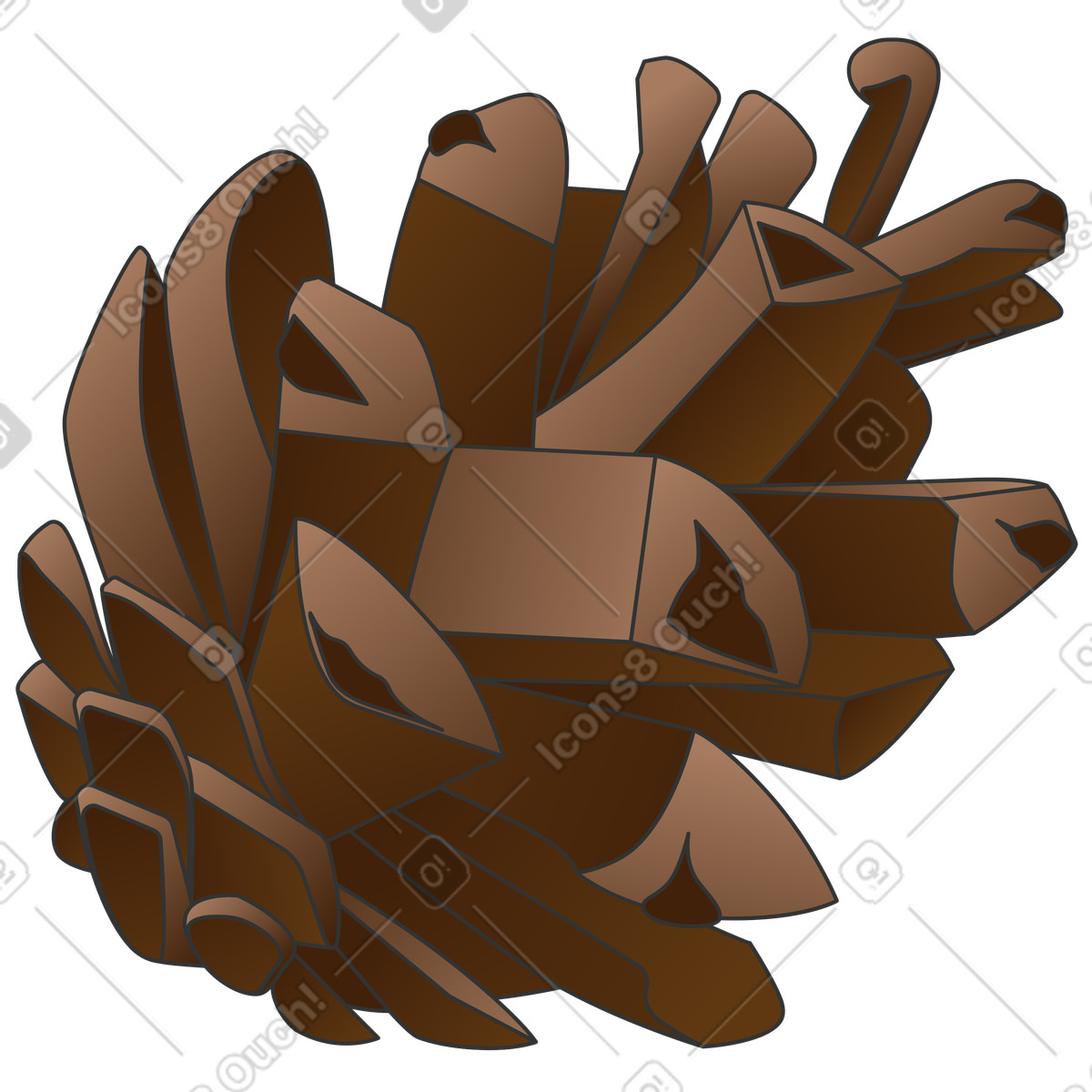 Cone illustration in Kit style download in PNG, SVG