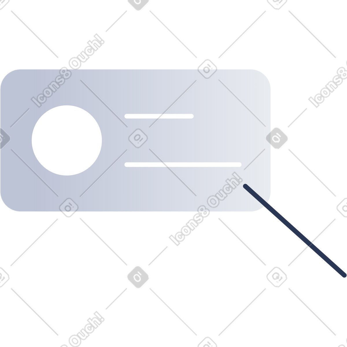 Grey notification illustration in PNG, SVG