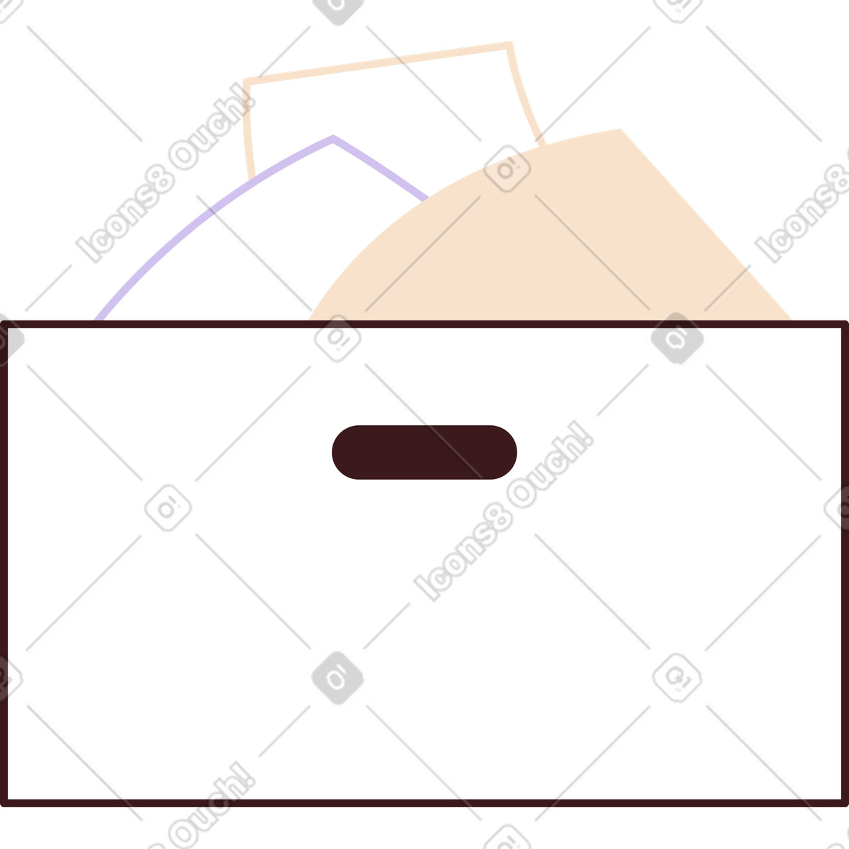 下载 Folks 风格的 有文件的箱子 插画，支持 PNG、SVG 格式