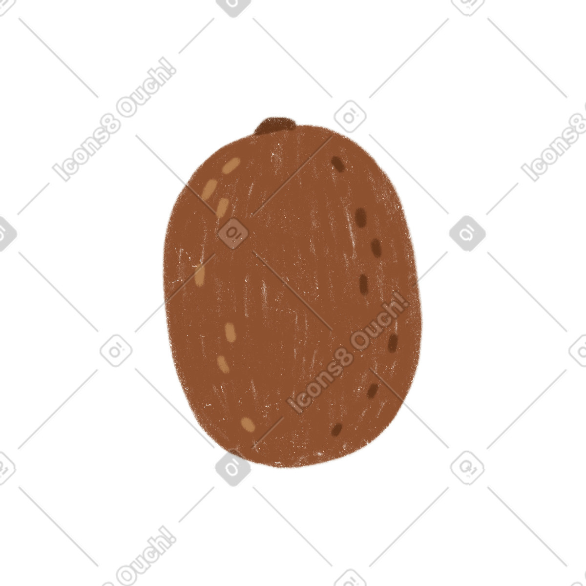 下载 Cozy 风格的 Kiwi 插画，支持 PNG、SVG 格式