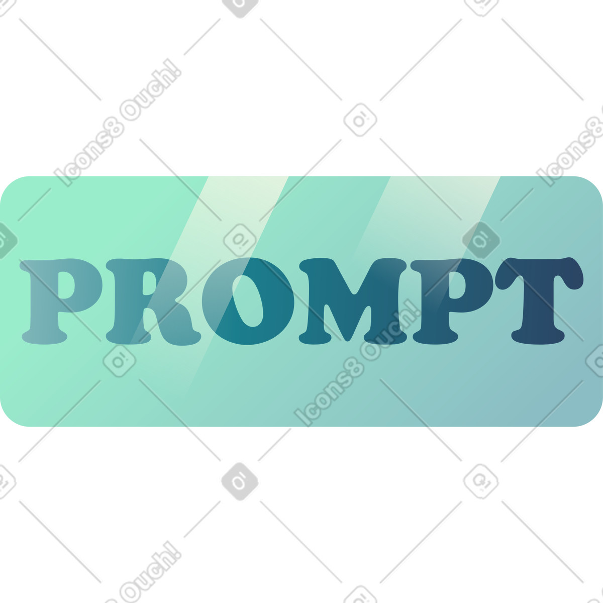 Transparent block with text prompt illustration in Beam style download in PNG, SVG