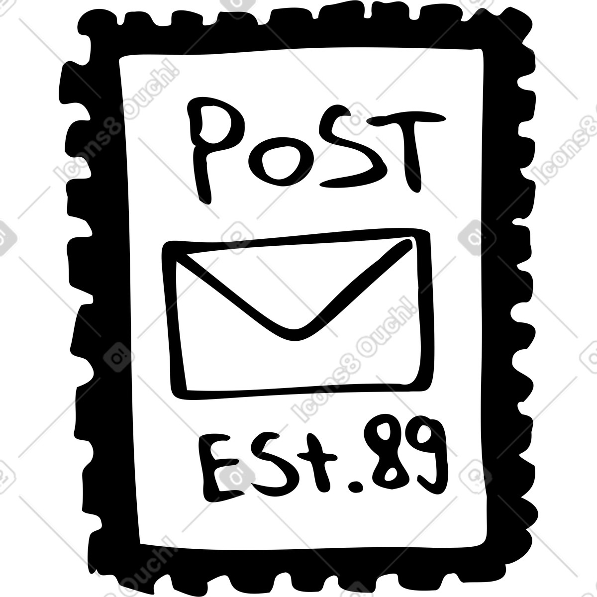 下载 Marks 风格的 邮票 插画，支持 PNG、SVG 格式