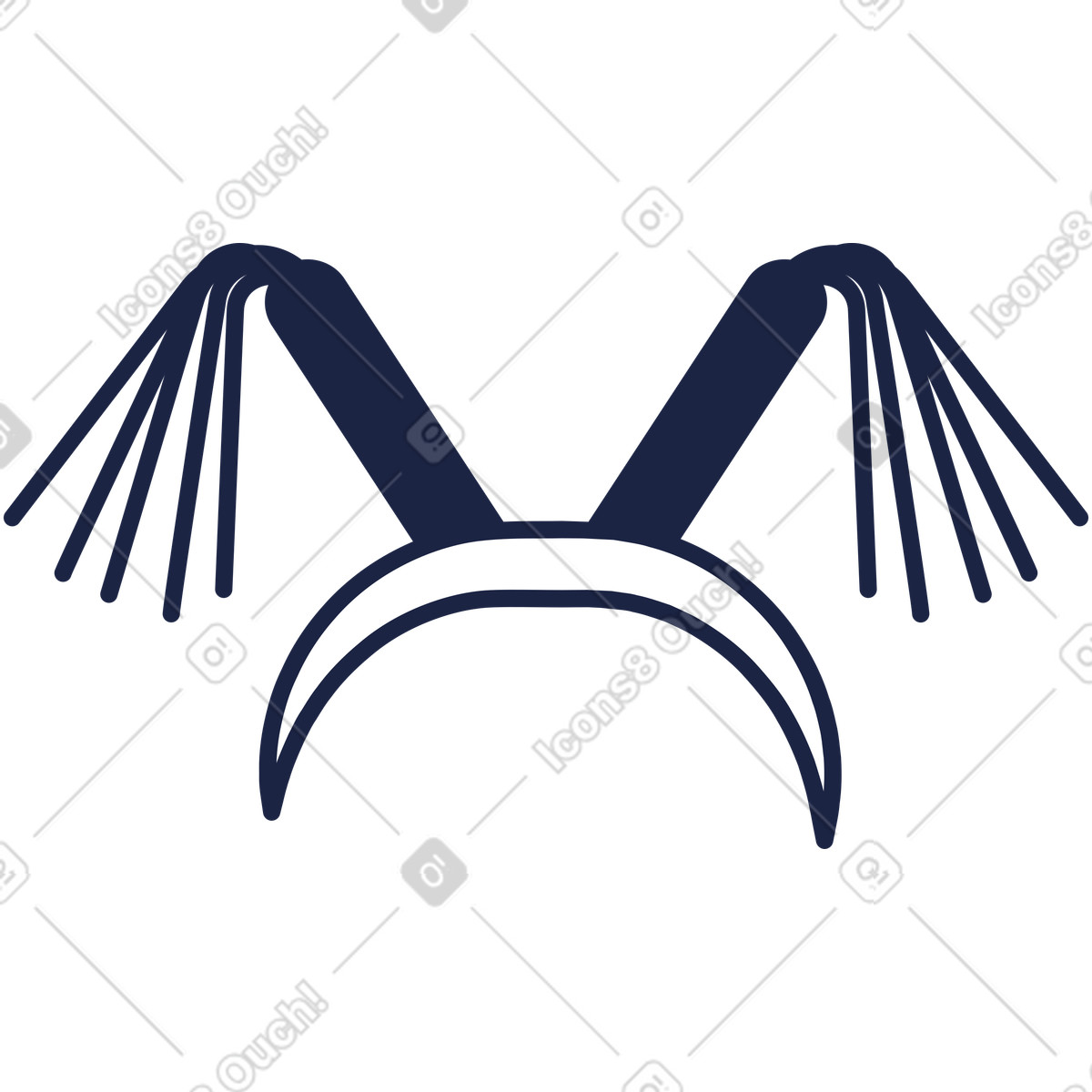Fascia per capelli illustrazione in stile Urban Line scarica in PNG, SVG