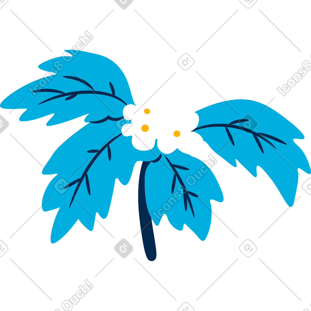 Ilustração de Árvore com flores em no estilo Flame para baixar em PNG, SVG