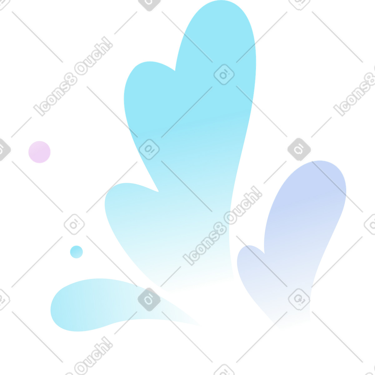 Splashes of different delicate shades illustration in Airy style download in PNG, SVG