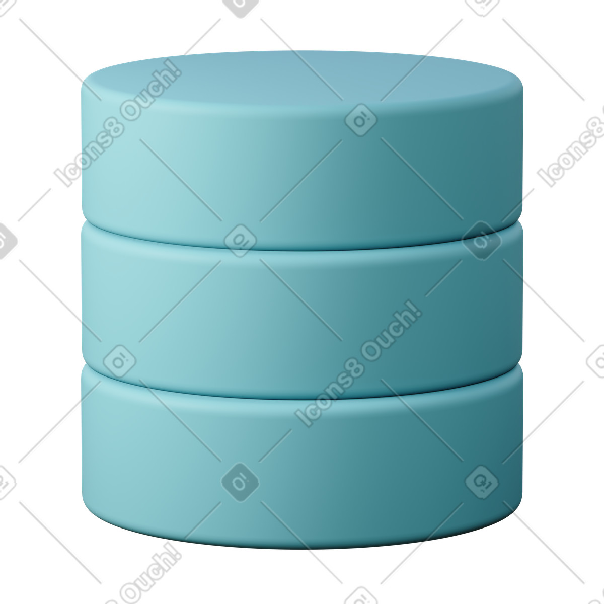 下载 3D Sugary 风格的 Database 插画，支持 PNG、SVG 格式