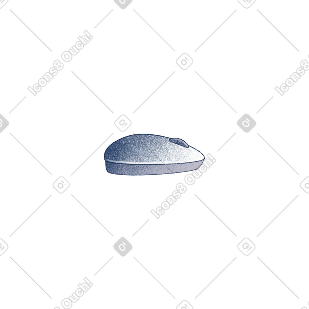 Computer mouse illustration in Haze style download in PNG, SVG