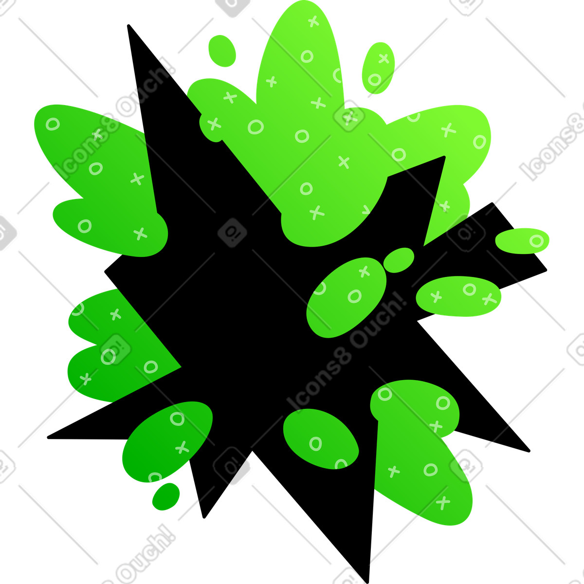 Ilustración Fondo abstracto verde en estilo Rocky a descargar en PNG y SVG