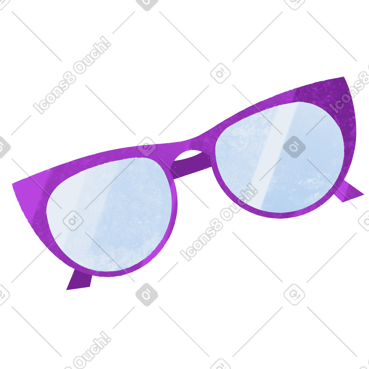 下载 Bonbon 风格的 Purple glasses 插画，支持 PNG、SVG 格式