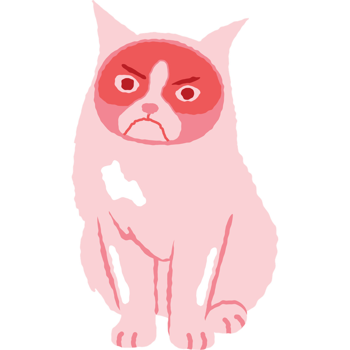 Grumpy cat illustration showcasing unique clipart in various