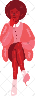 Woman sitting cross legged PNG, SVG