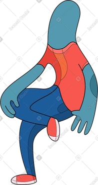 Man thin sitting PNG, SVG