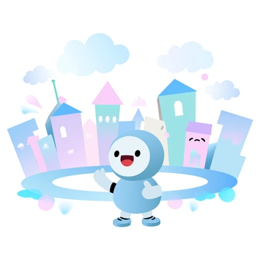 A whimsical scene showing the amygdala as a small character controlling various emotions in a city of thoughts.