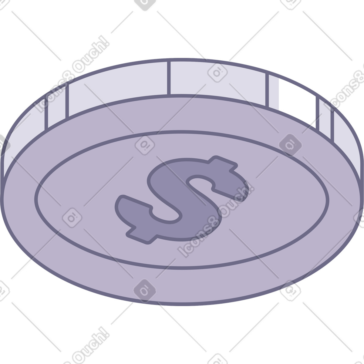 Modul スタイルの Dollar coin のイラストをPNG、SVG形式でダウンロード