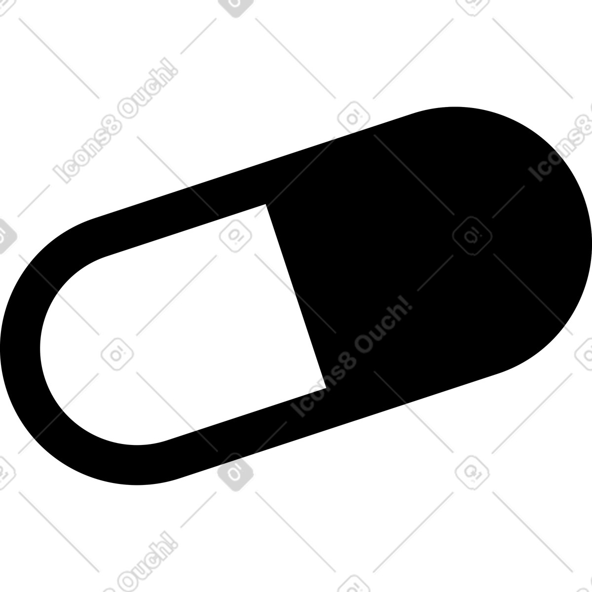 Capsula della pillola medicina illustrazione in stile Transistor scarica in PNG, SVG