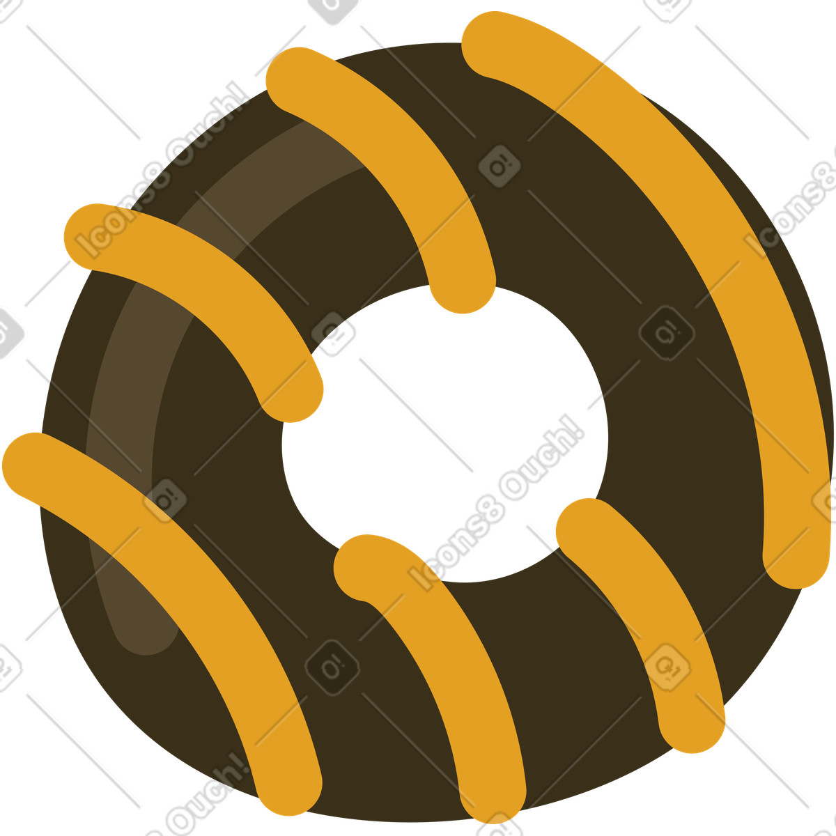 Ilustración Rosquilla en estilo Arabica a descargar en PNG y SVG