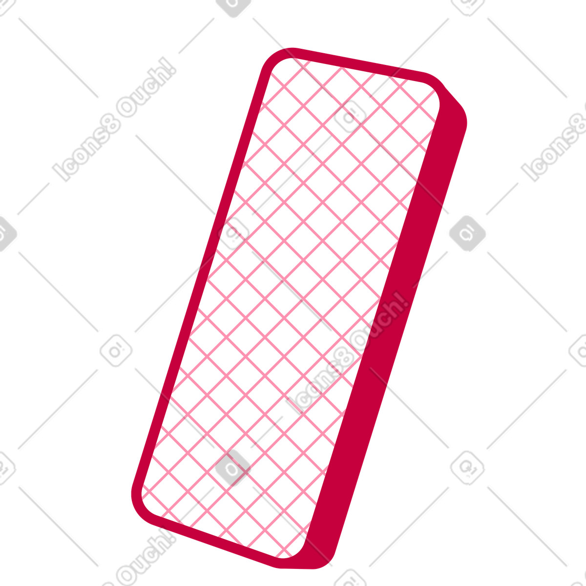 Plate with square pattern illustration in Natty style download in PNG, SVG