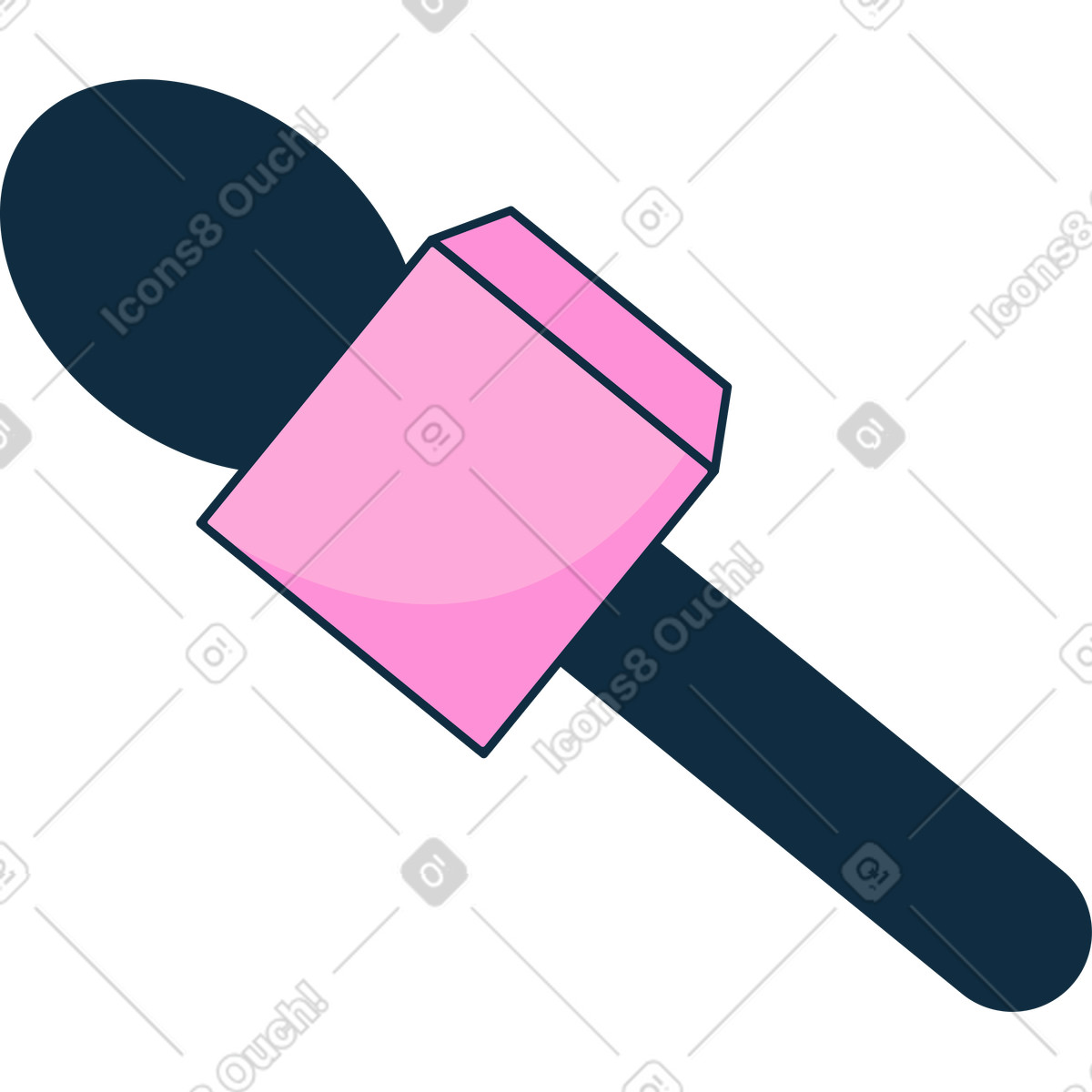 Bubble gum スタイルの マイクロフォン のイラストをPNG、SVG形式でダウンロード