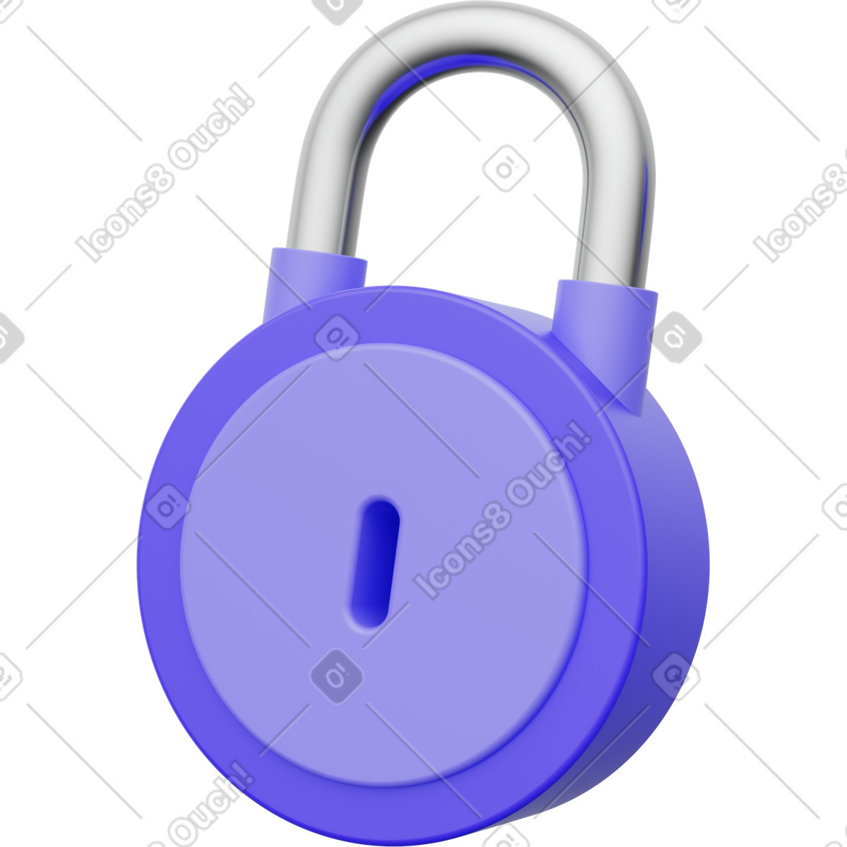 Closed padlock, confidential data protection, authorization and access control illustration in 3D Playful style download in PNG, SVG