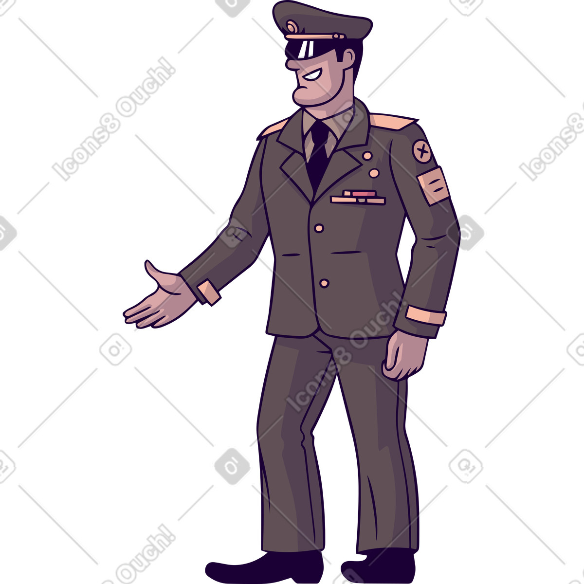 Eastwood スタイルの 腕の人 のイラストをPNG、SVG形式でダウンロード