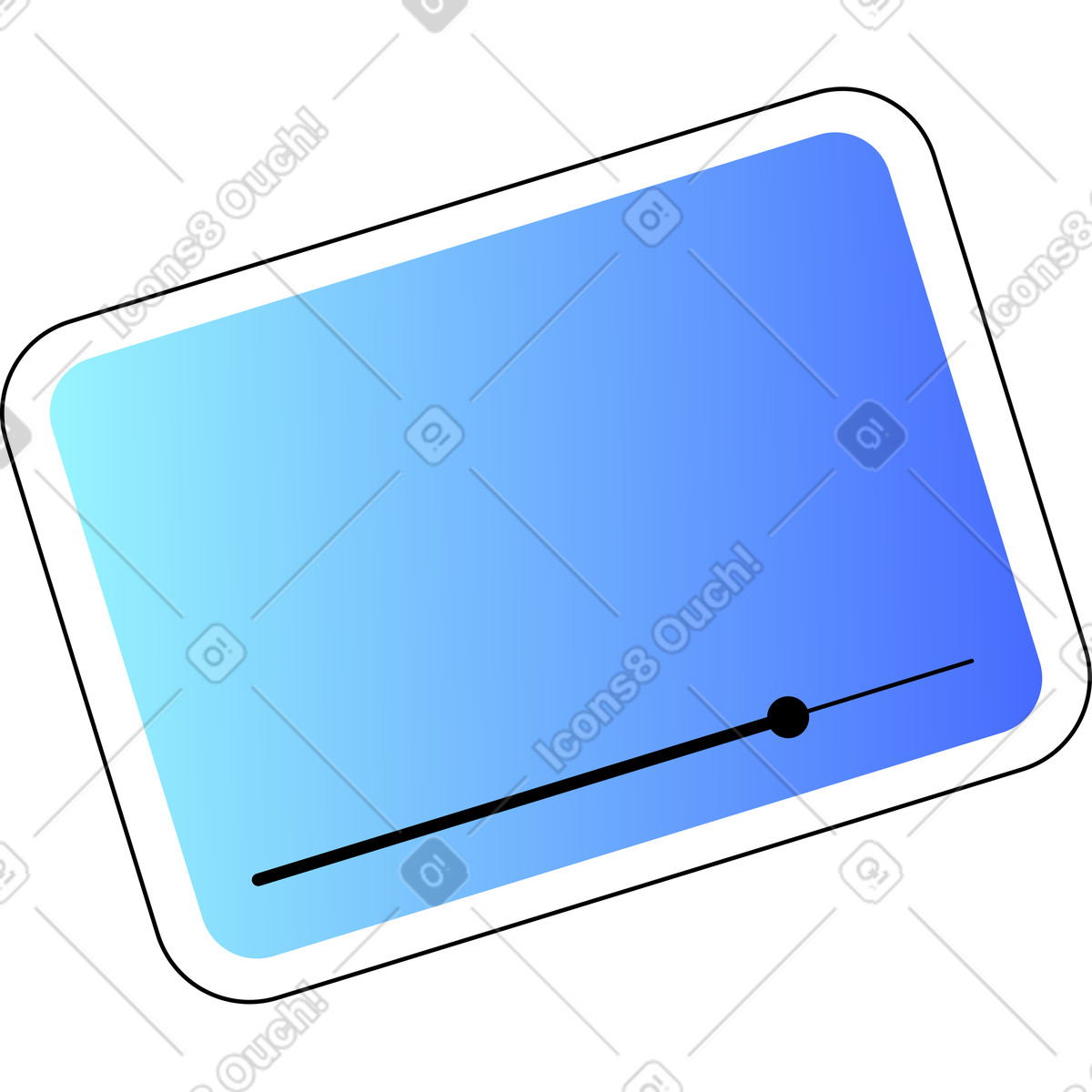 Tablet con barra di ricerca illustrazione in stile Azure scarica in PNG, SVG