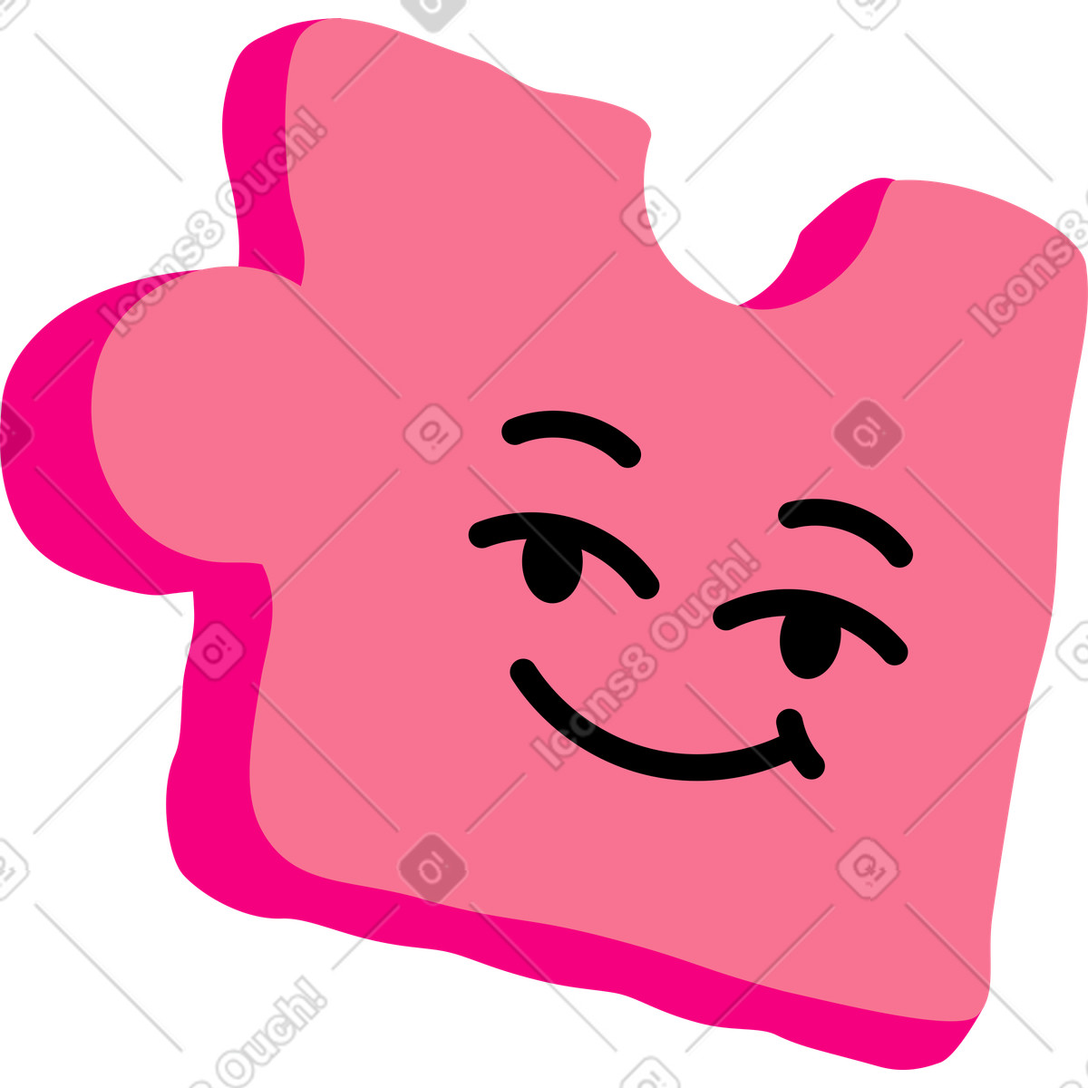 Ilustración Cabeza de rompecabezas en estilo Giggle a descargar en PNG y SVG
