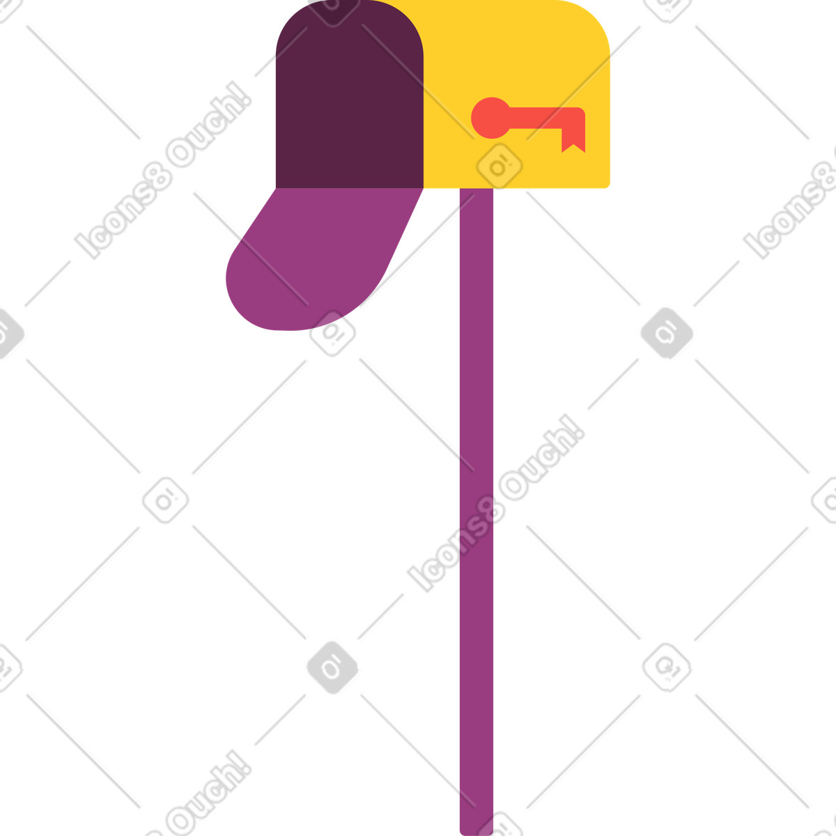 Open mailbox illustration in Sammy style download in PNG, SVG