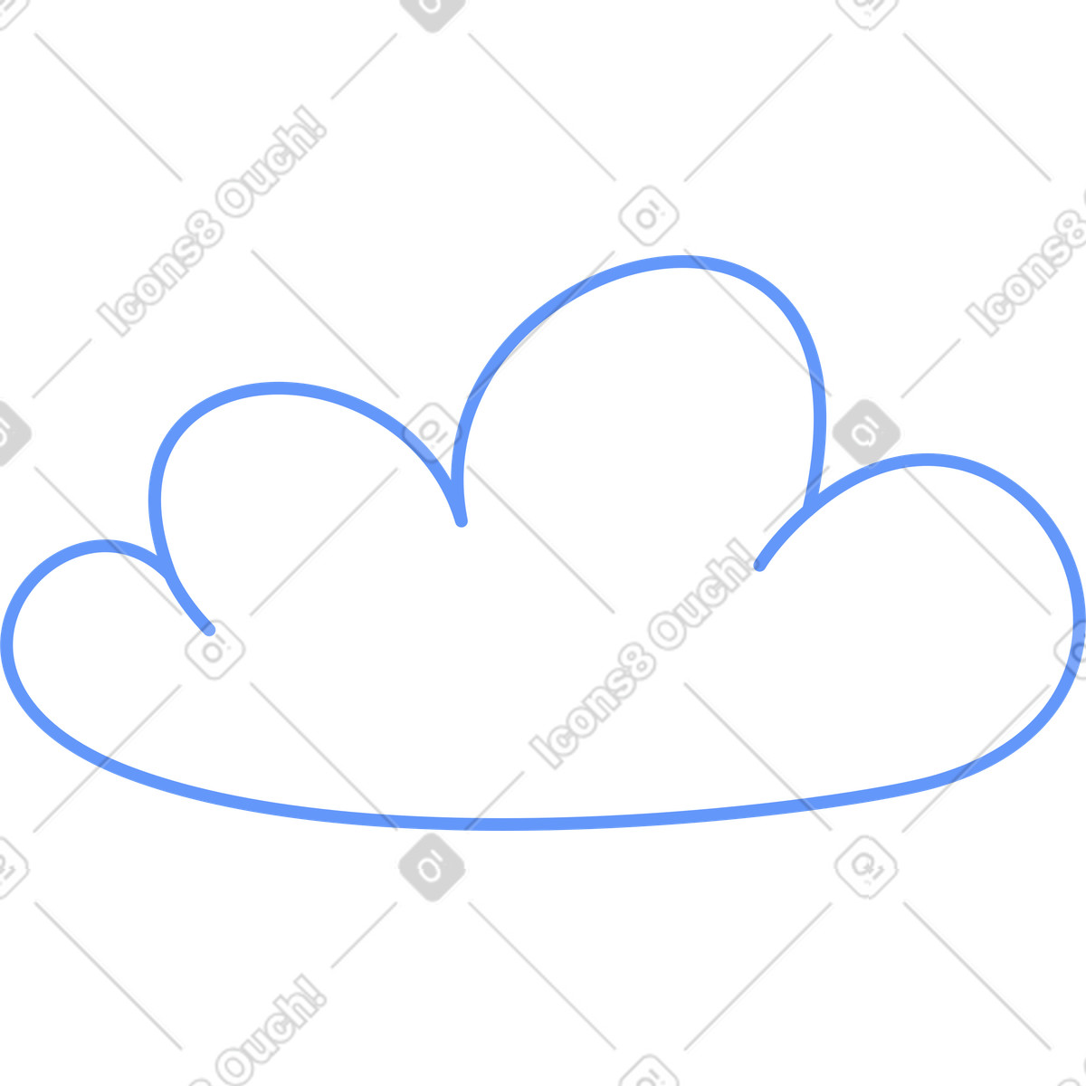 Illustration Nuage dans le style Plain à télécharger aux formats PNG, SVG