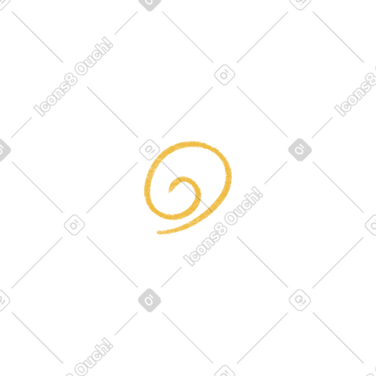 Gelbe locke-Illustration im Tutti-Stil als Download in PNG, SVG