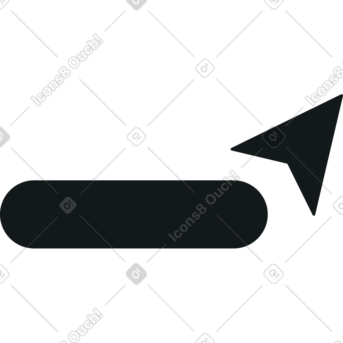 Cursor with rectangle illustration in PNG, SVG