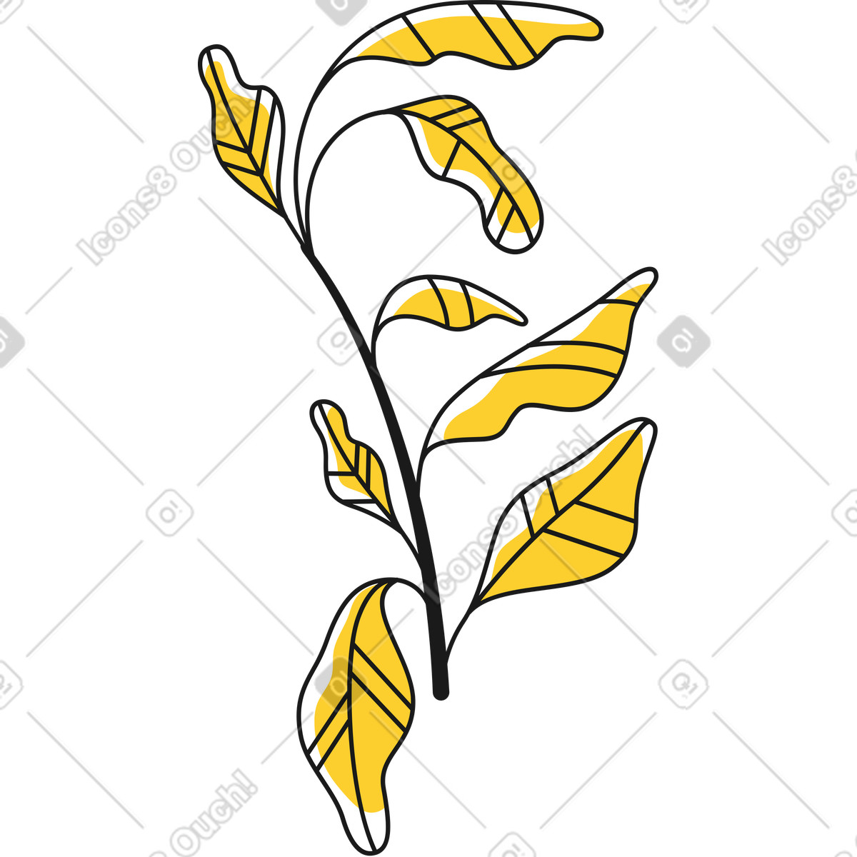 Illustration Plante dans le style Taxi à télécharger aux formats PNG, SVG