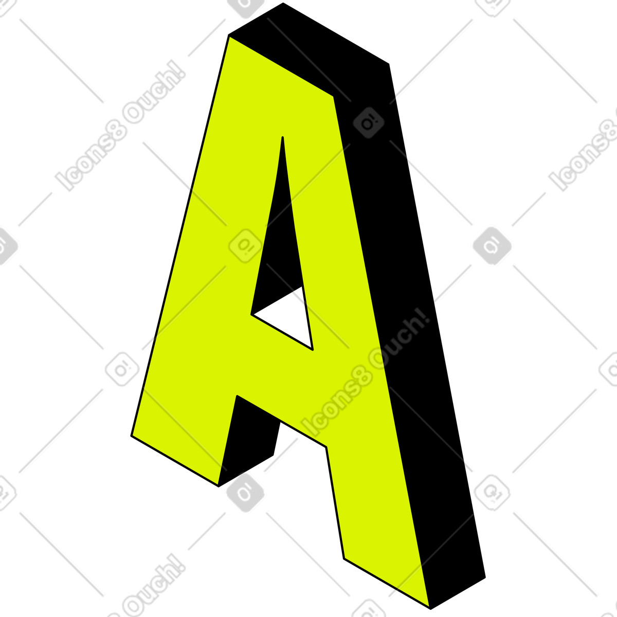 Scrivere un testo illustrazione in stile Isometric scarica in PNG, SVG