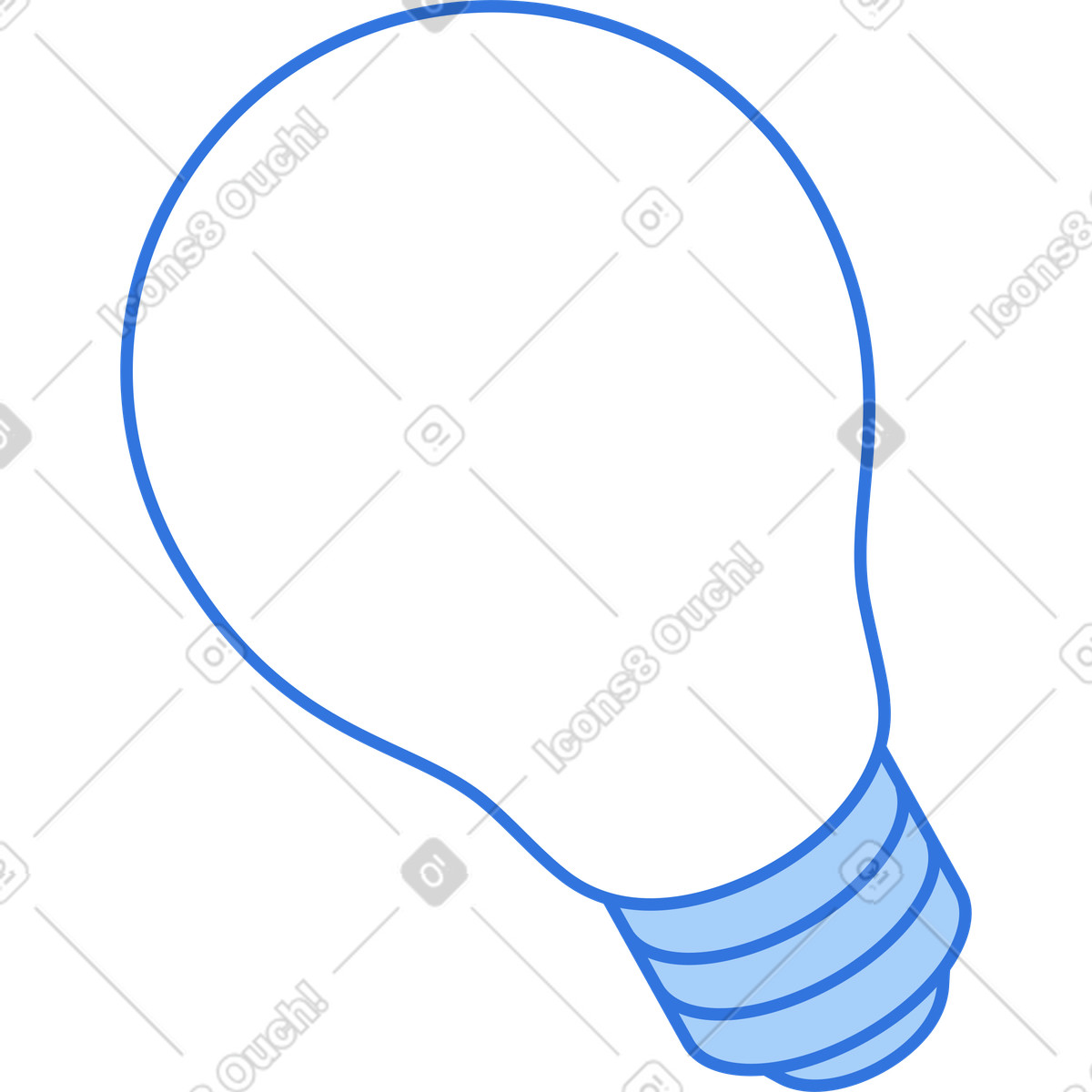Bulb illustration in Sky style download in PNG, SVG