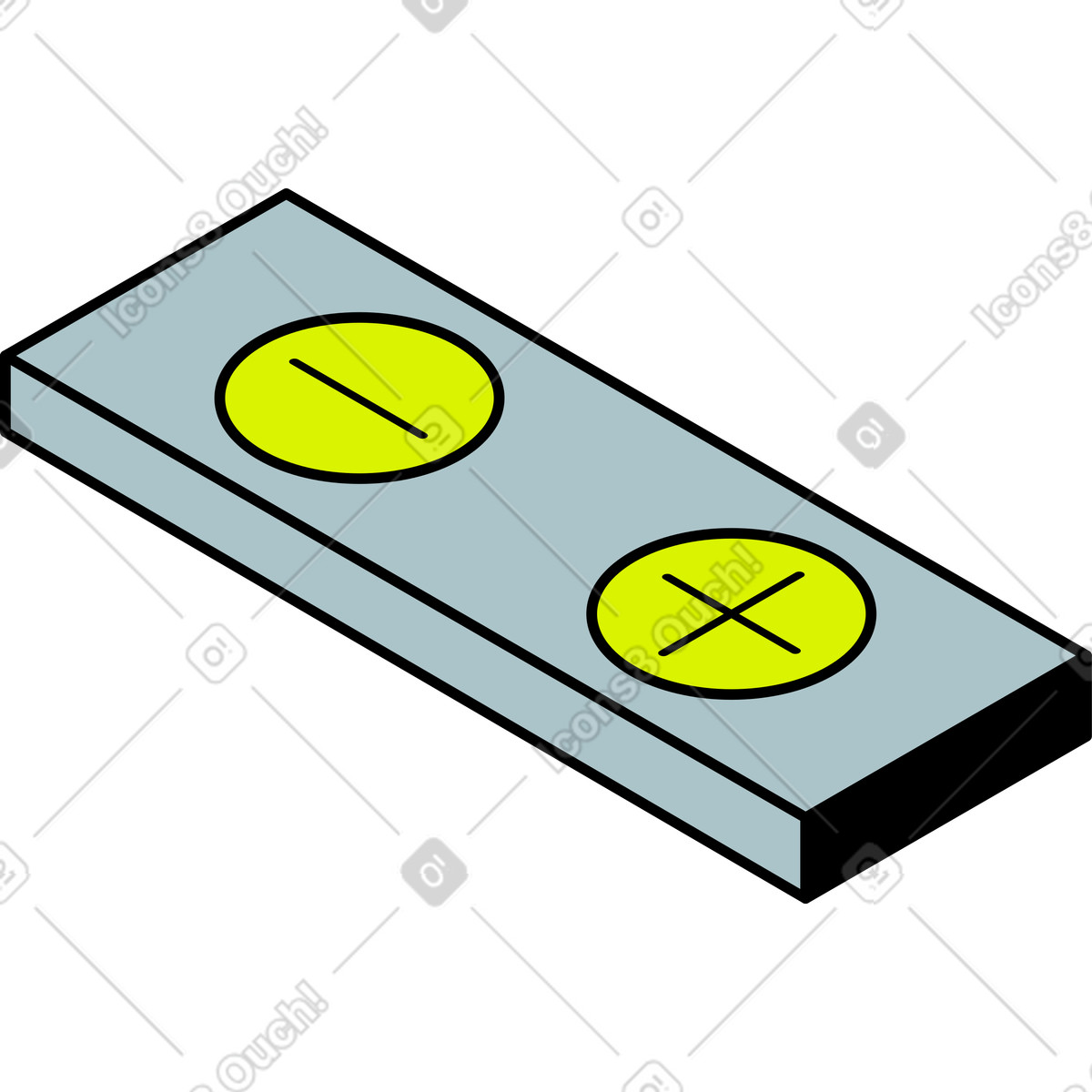 Pulsanti dell'esperienza del cliente illustrazione in stile Isometric scarica in PNG, SVG
