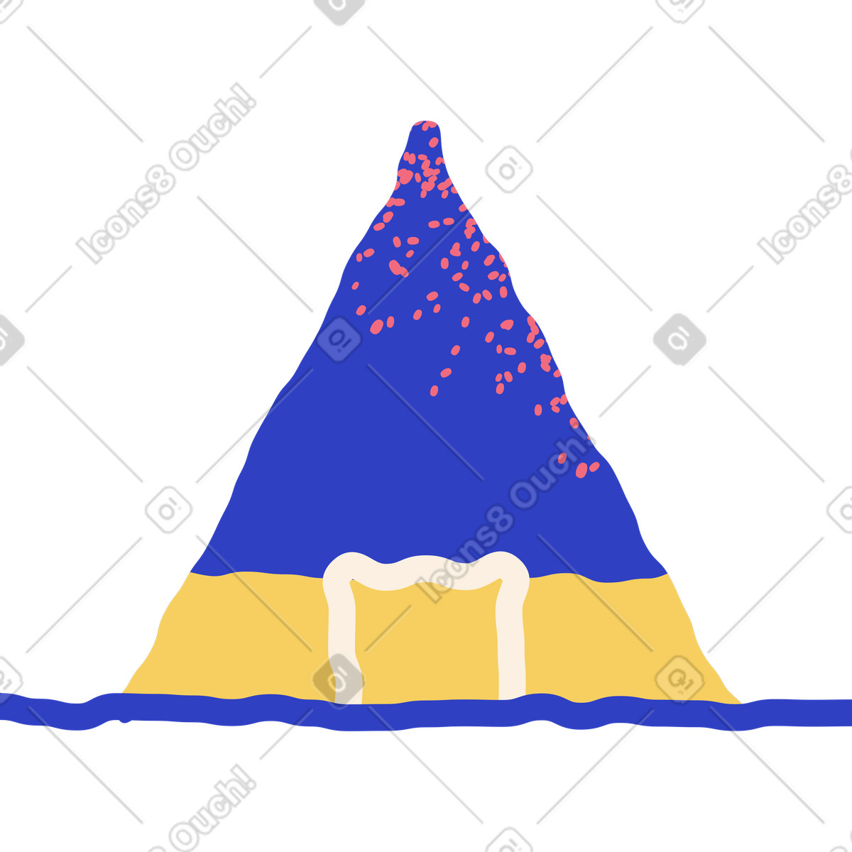 下载 Pablo 风格的 女巫帽子前面 插画，支持 PNG、SVG 格式