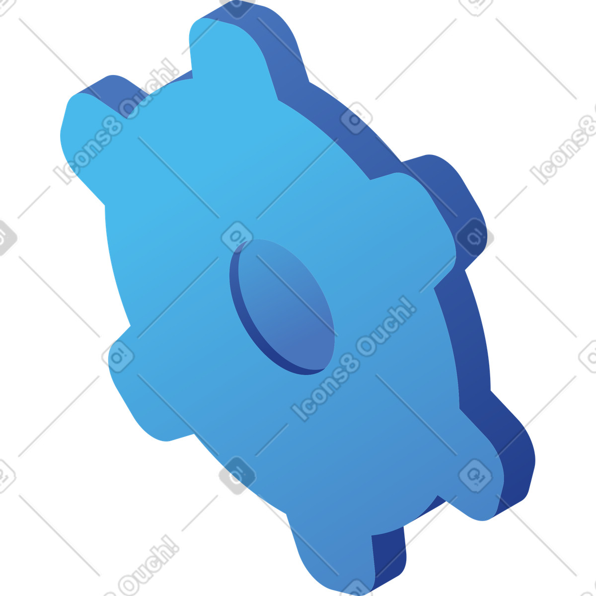 Isometrisches getriebe-Illustration im Quantum-Stil als Download in PNG, SVG